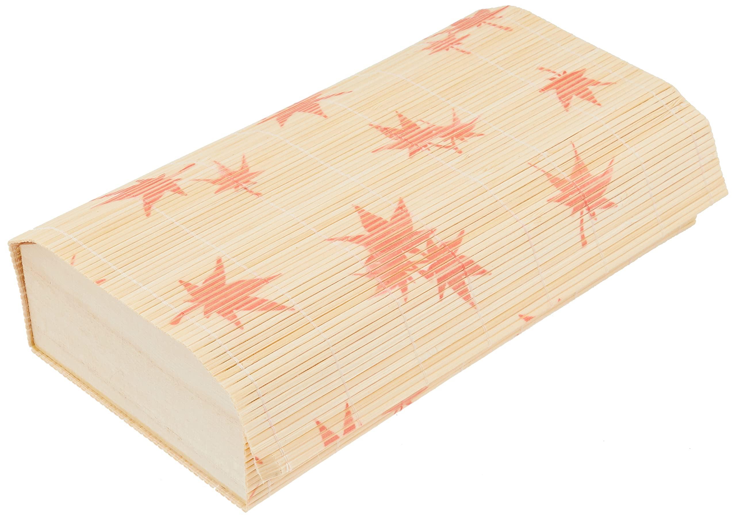 Yamaco Yumi Commercial Use New Bamboo Blind Bento Box Maple Leaf Pattern Large yamaco38540