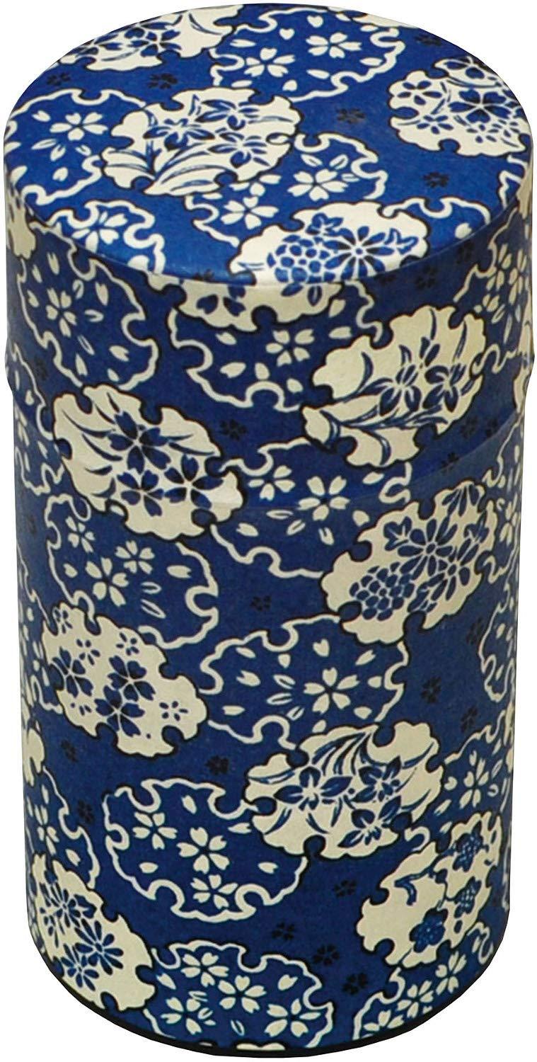 Yamako Tea Canister Pop-Kan Flower Snow Wheel L 7.5×14.2×7.5cm 79194