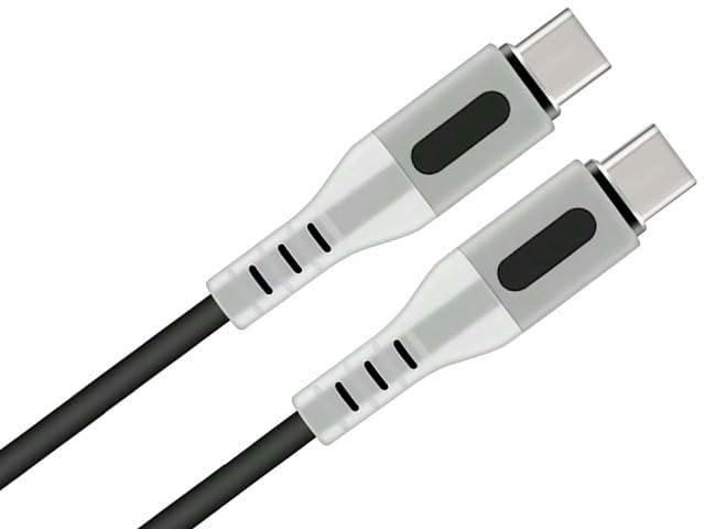 High-Tech USB Cable Type C to Type C 100W Charger Japan Genuine Product PSE Certified Compatible with RC, Silicone, MacBook, PC, iPad, iPhone, Galaxy, Android Smartphones, Notebook PCs, and Various Devices 44358