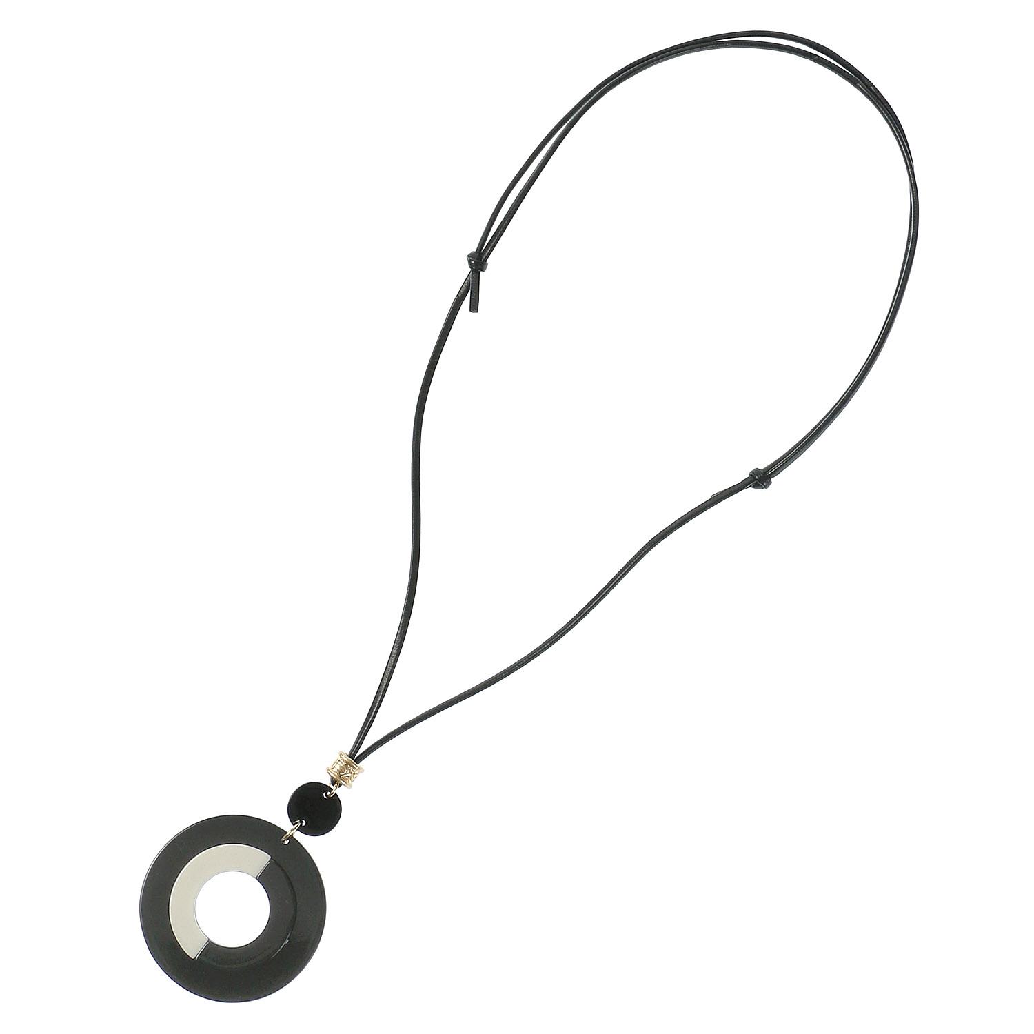 Monochrome Leather Necklace