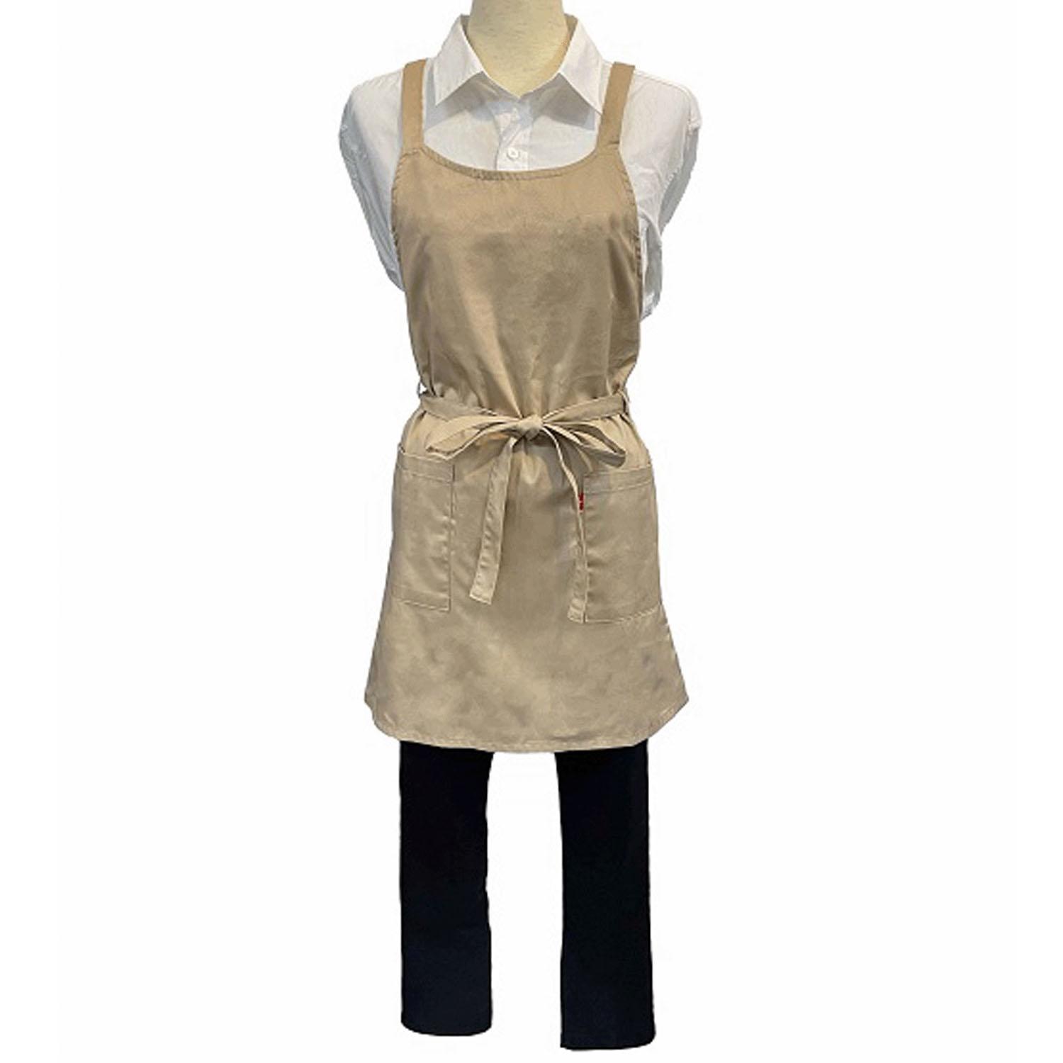 EDWIN Wrap-Style Apron Twill Solid Color