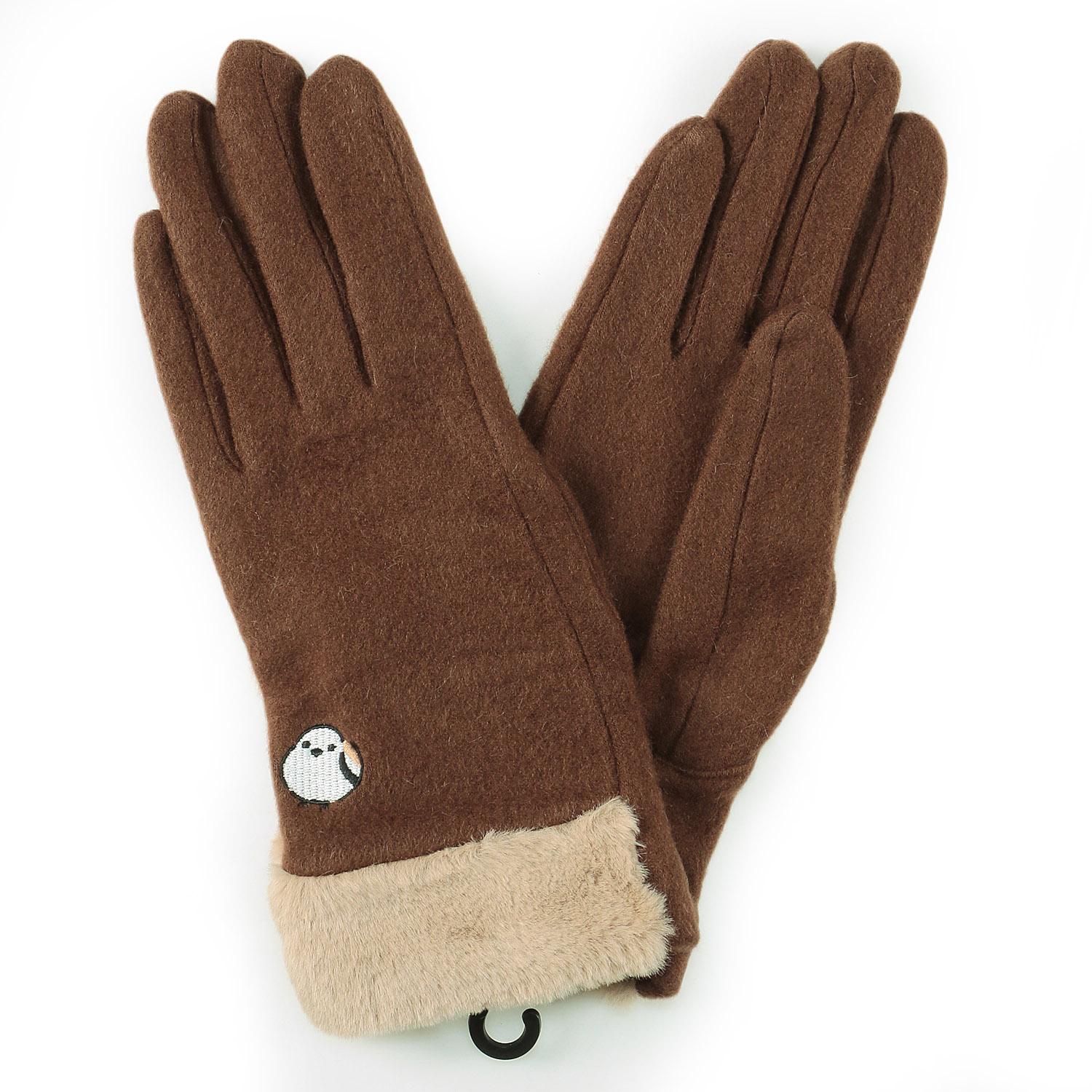 Long-tailed Tit Olive Moisturizing Gloves