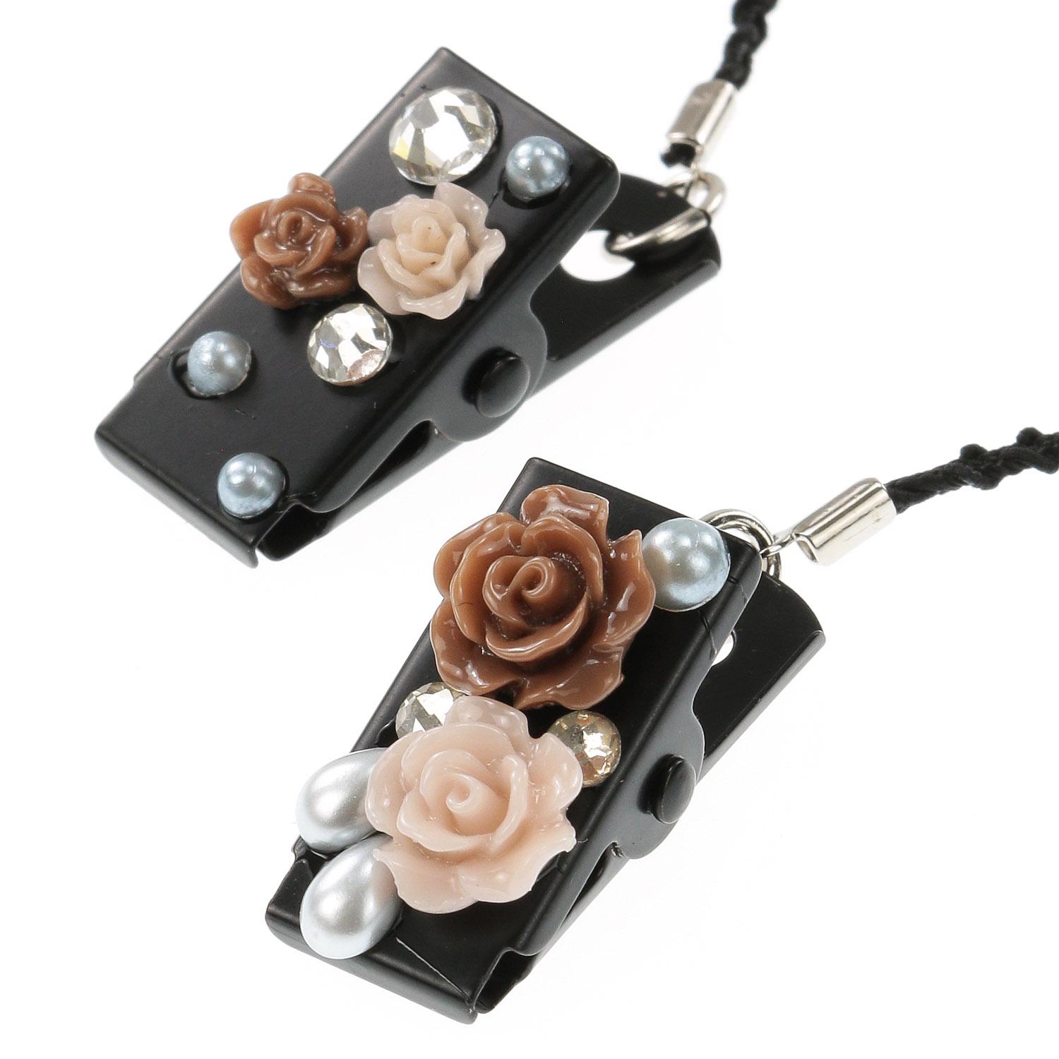 Made in Japan Hat Clip Double Rose