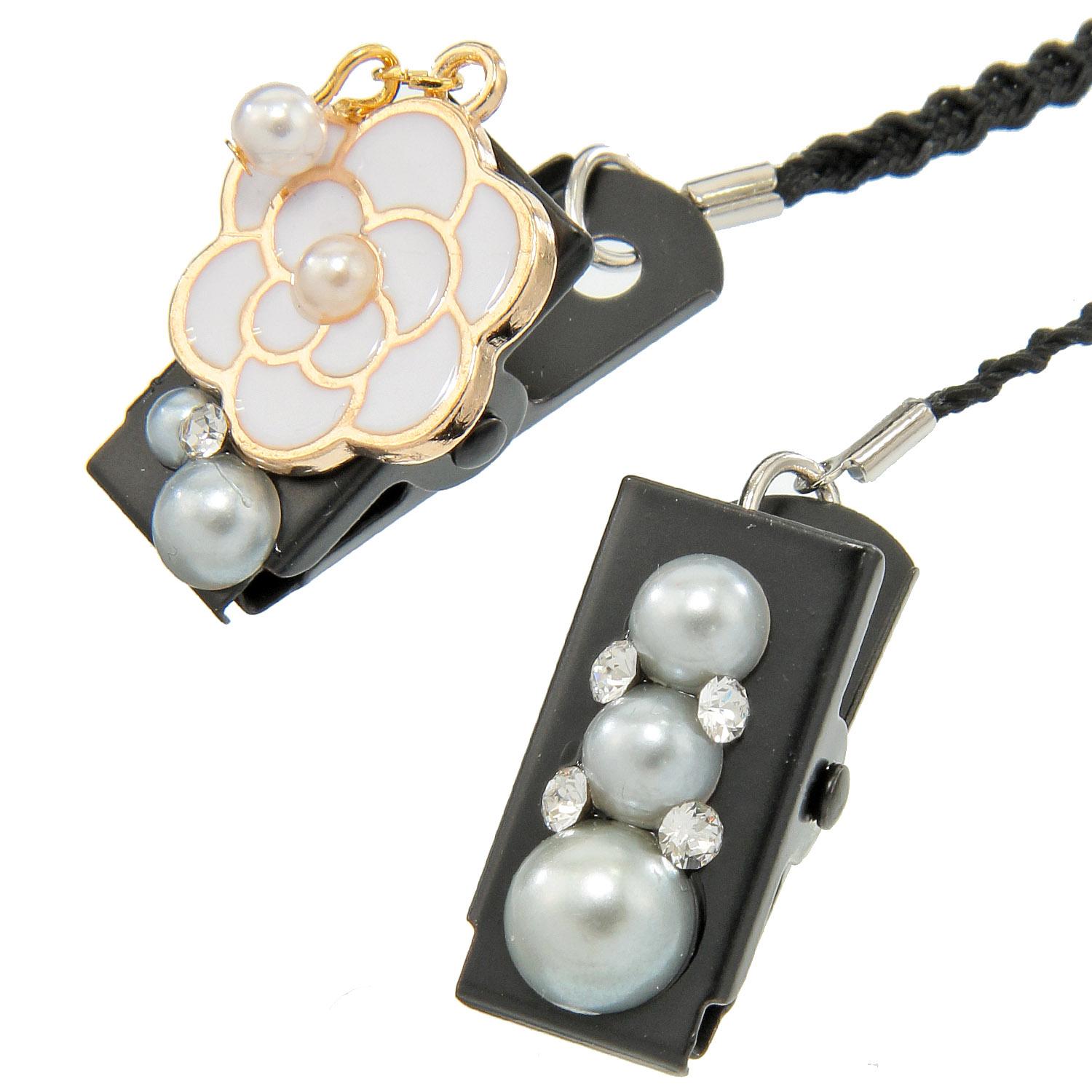 Made in Japan Hat Clip Camellia Pearl