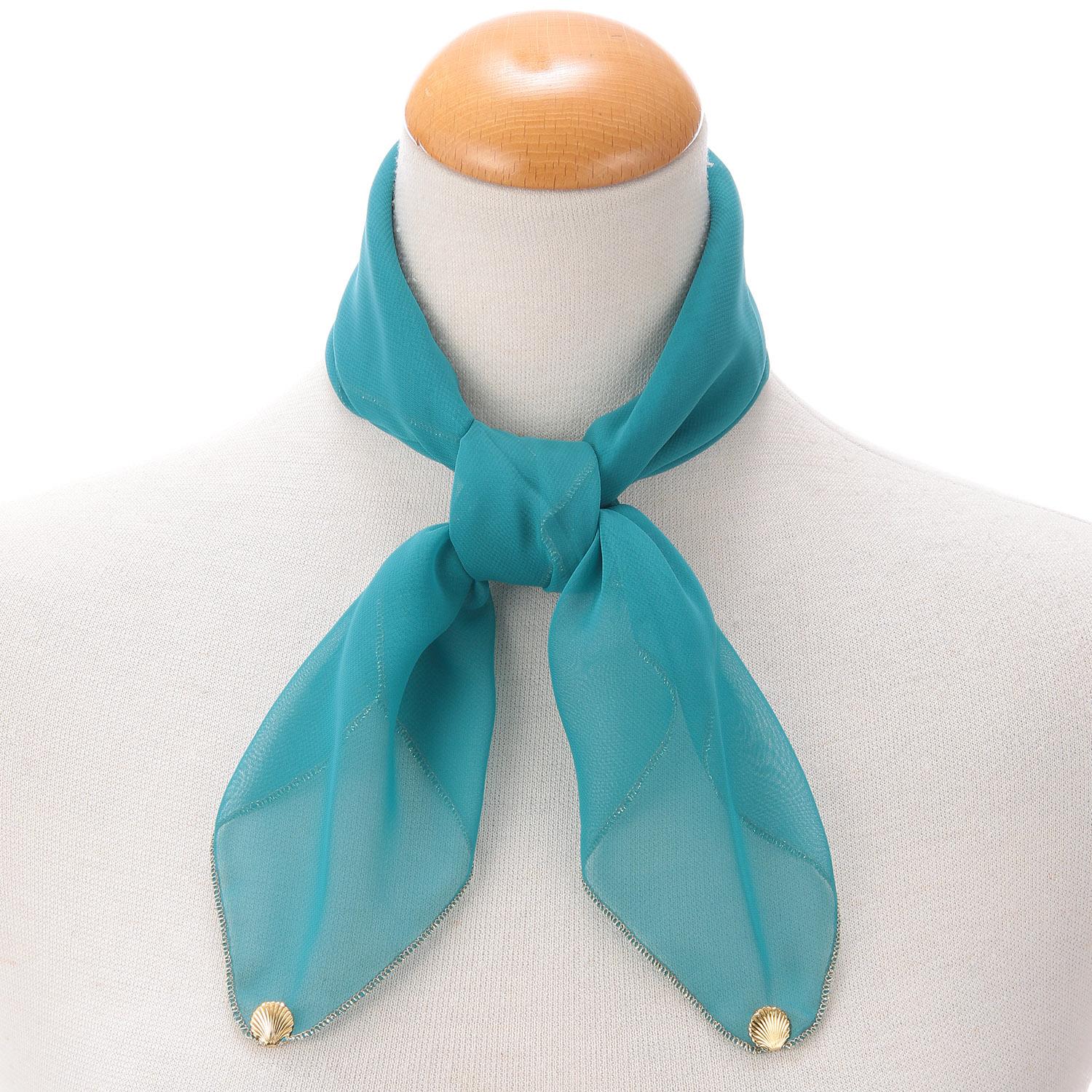 Japanese-made Polyester Chiffon Scarf 52×52