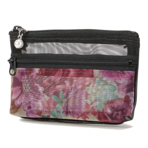 Handle Mesh Two-Way Zipper Pouch Small