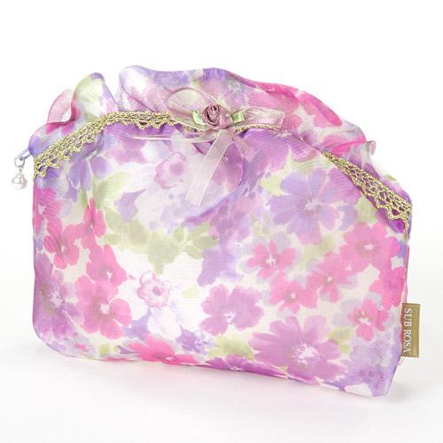 Organza Frill Pouch 17 Lavender