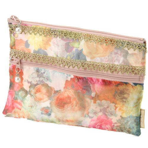 Organza Two-Way Zipper Flat Pouch