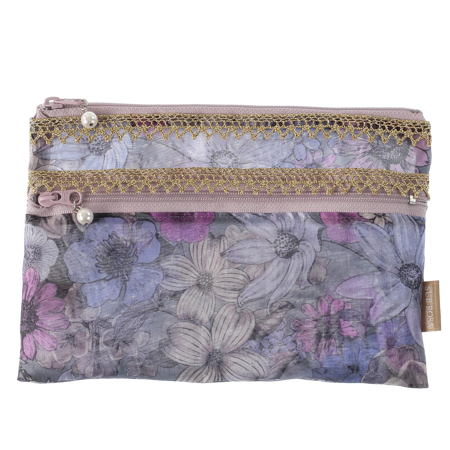 Organza Two-Way Zipper Flat Pouch
