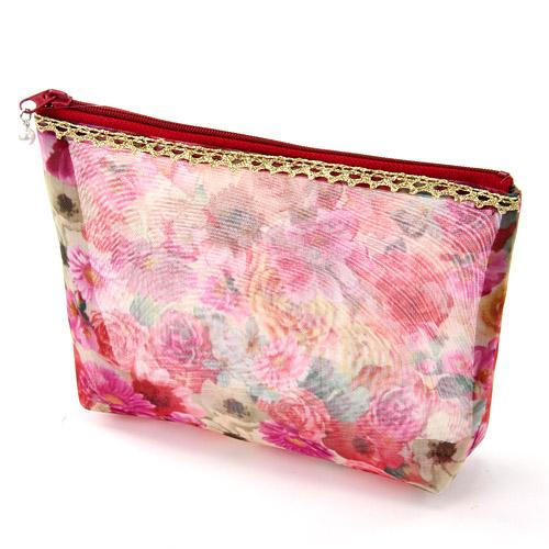 Item 03 Sold Out Gold Tape Mesh Pouch Medium 14 Red