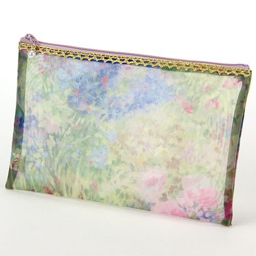 Kokoro Gold Tape Mesh Pouch Horizontal Flat Type 02 Light Green