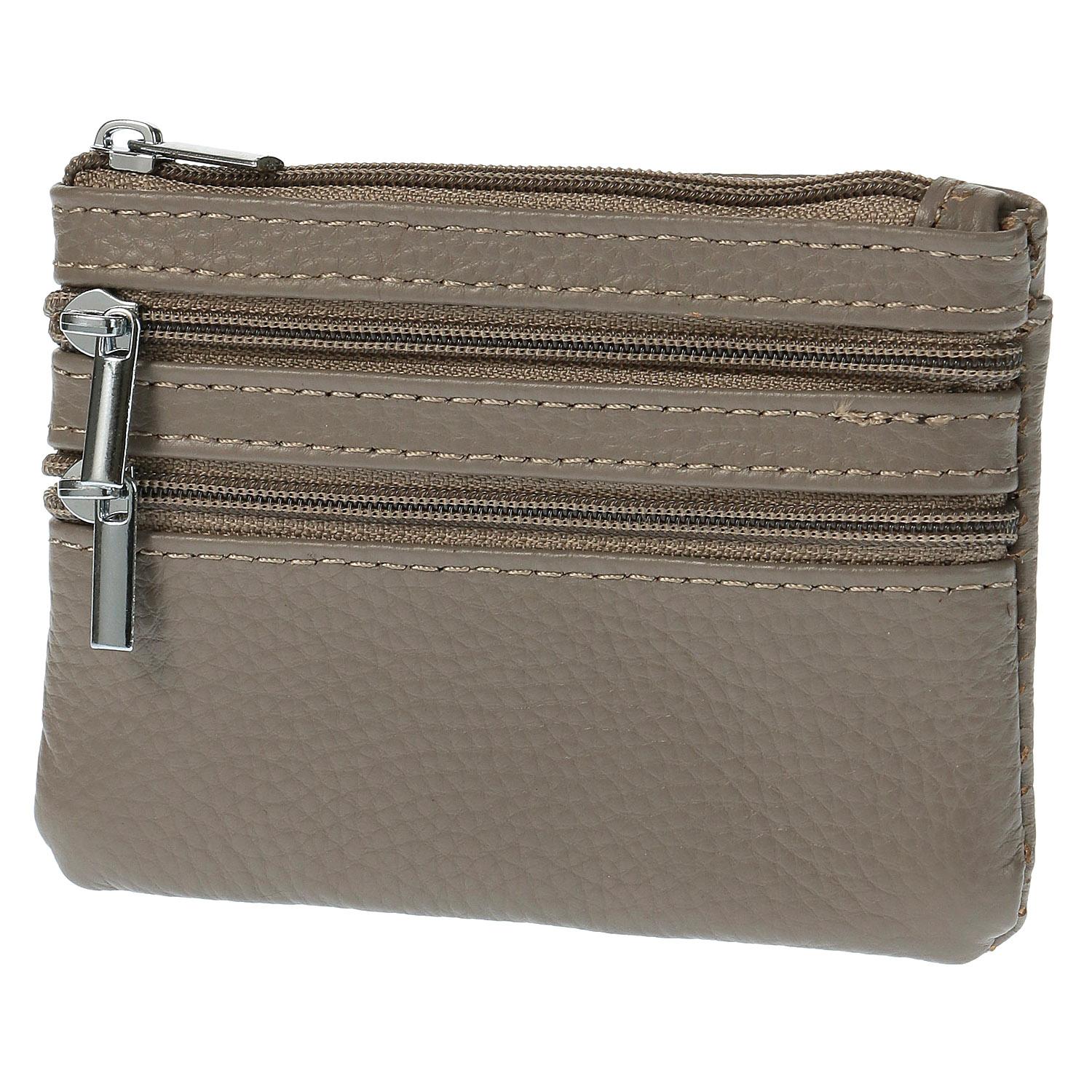 3-compartment zippered coin purse