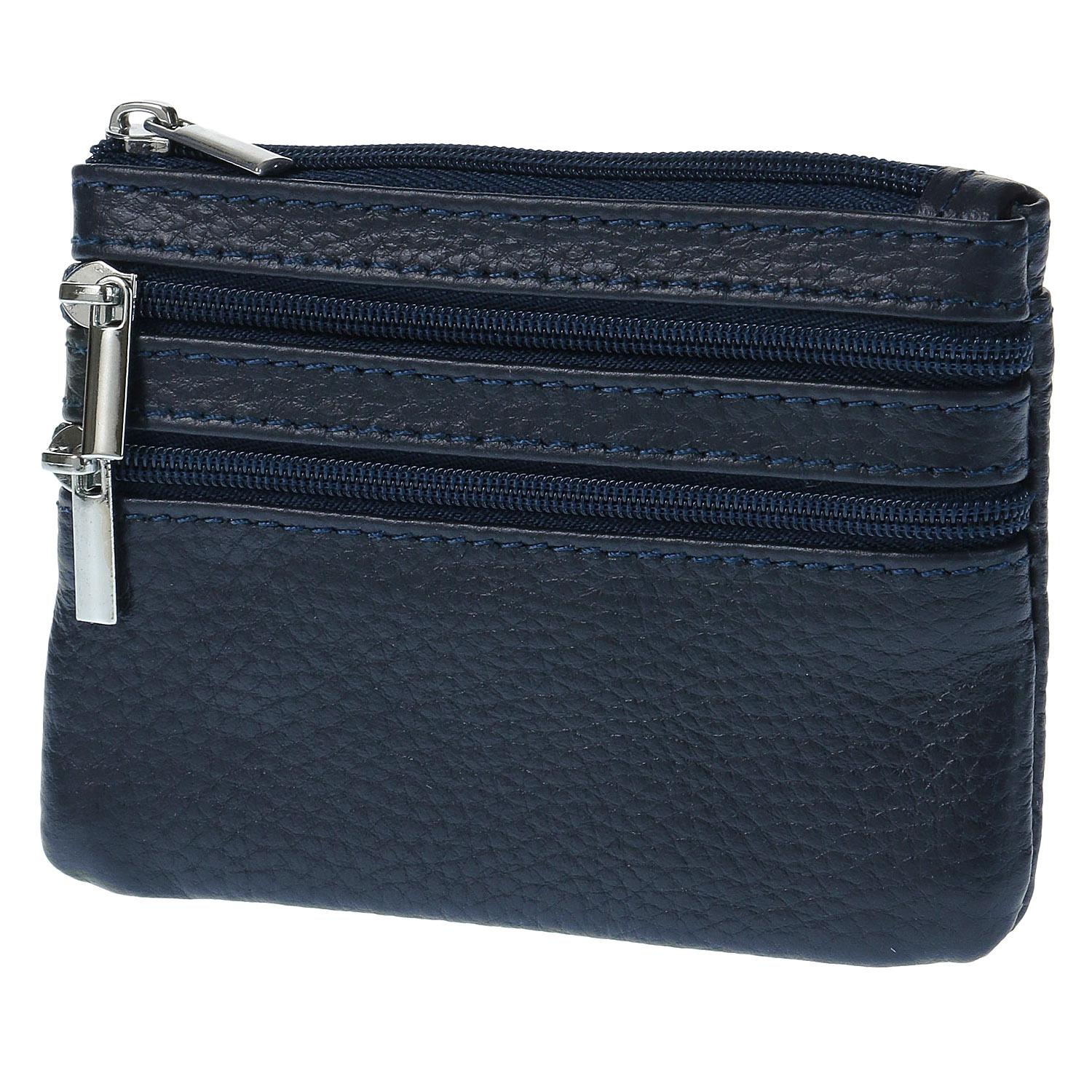 3-compartment zippered coin purse