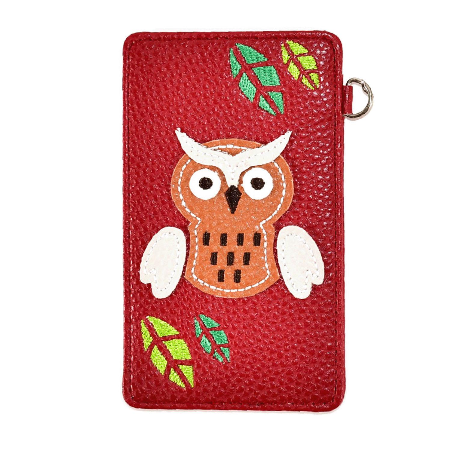 Owl Patchwork Pass Case