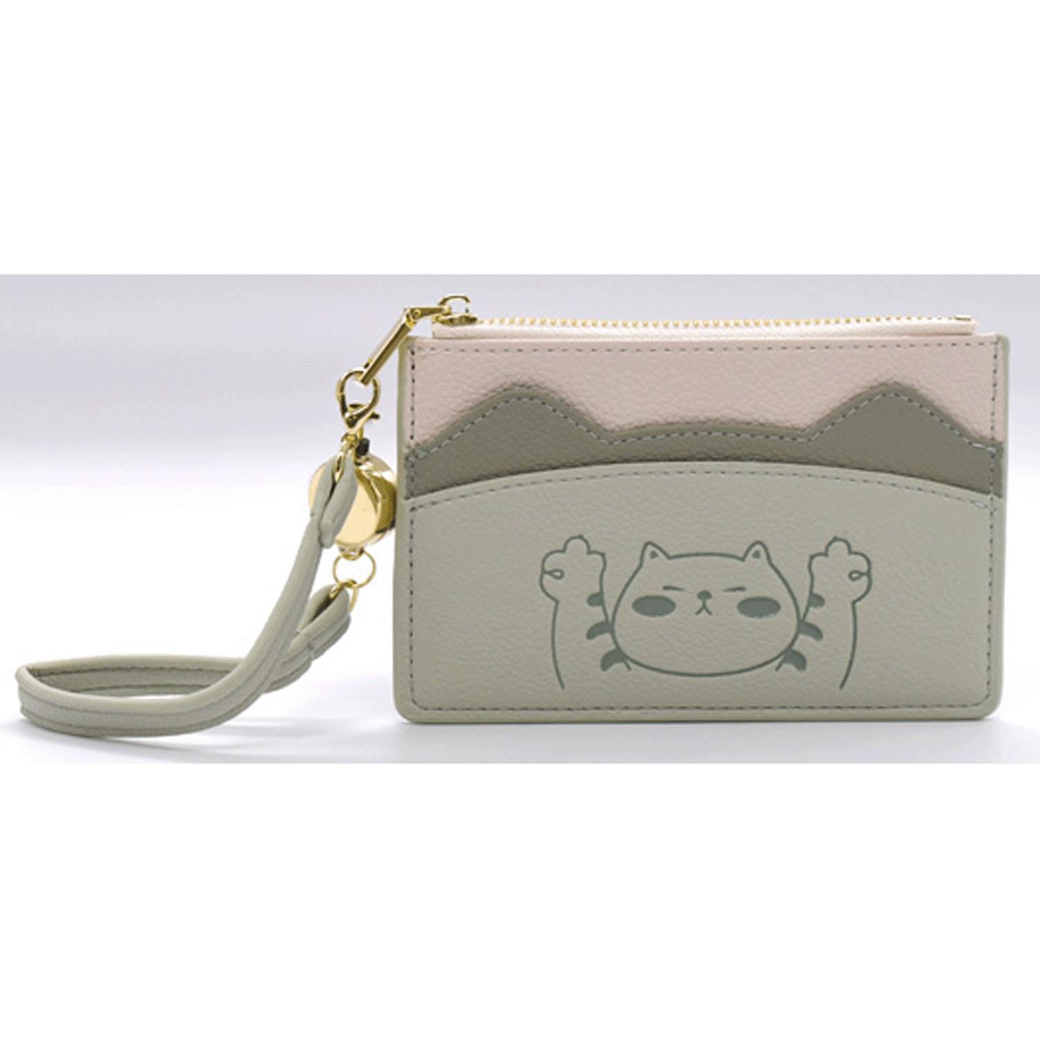 Cat-shaped embossed card case