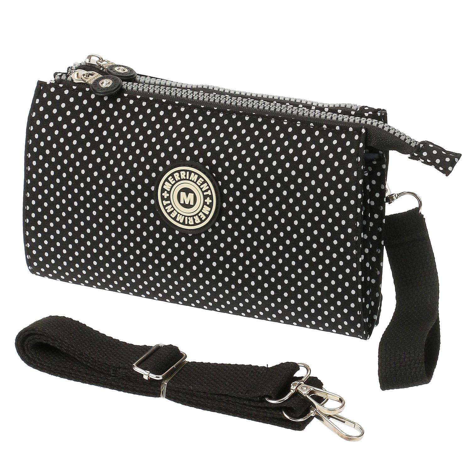 MERRIMENT Wallet Shoulder Bag - Black Dot