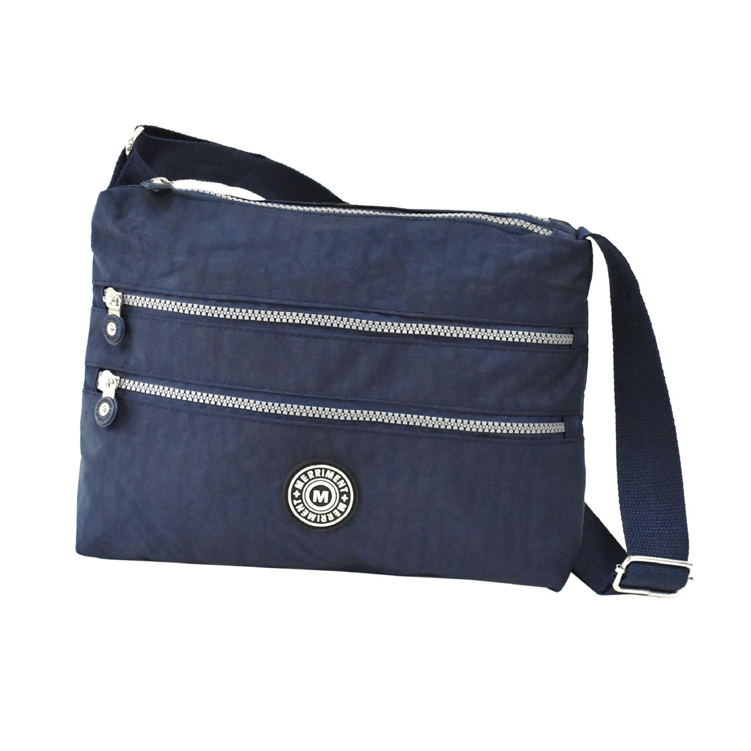 MERRIMENT Lightweight Nylon Convenient Shoulder Bag - Navy