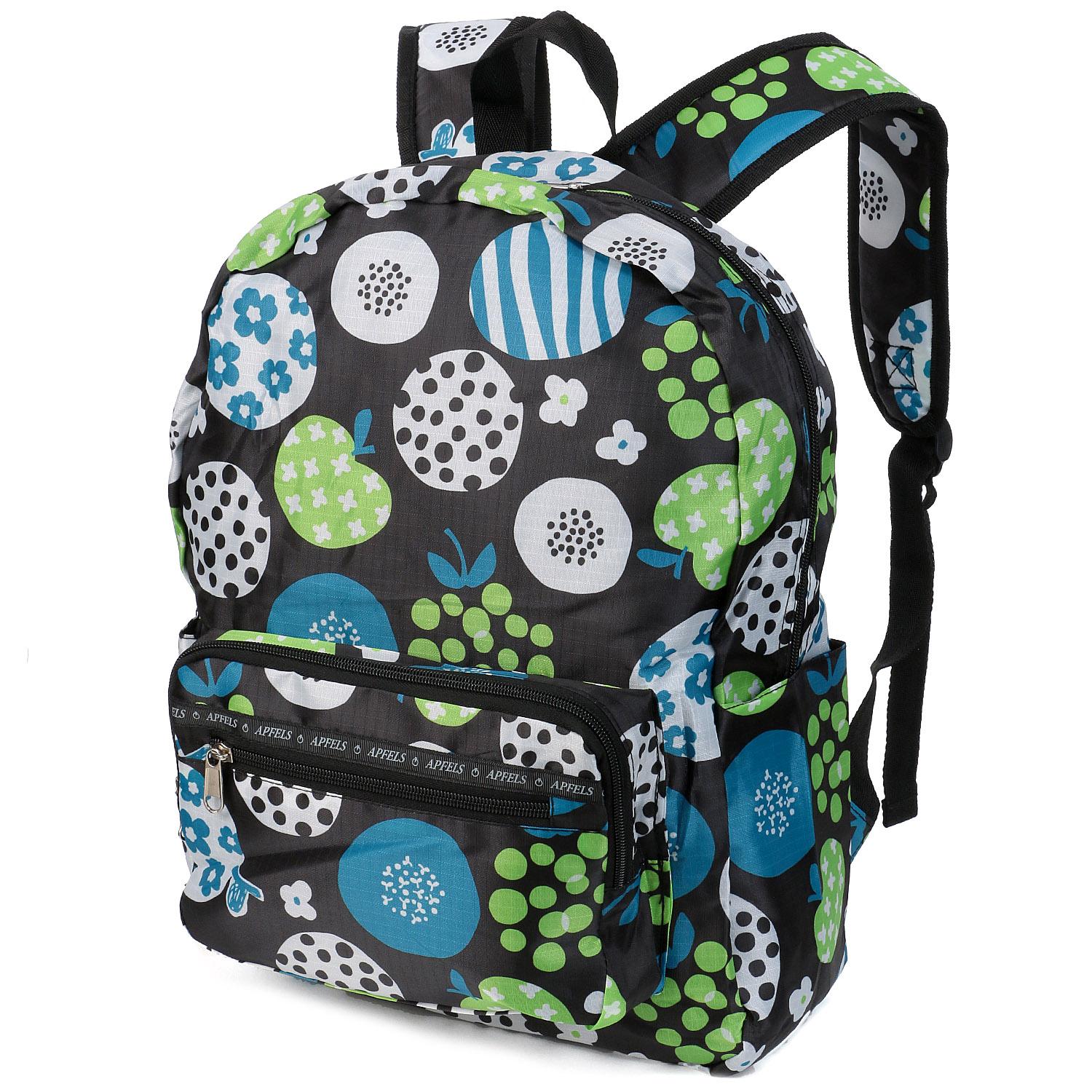 Nordic-pattern compact backpack