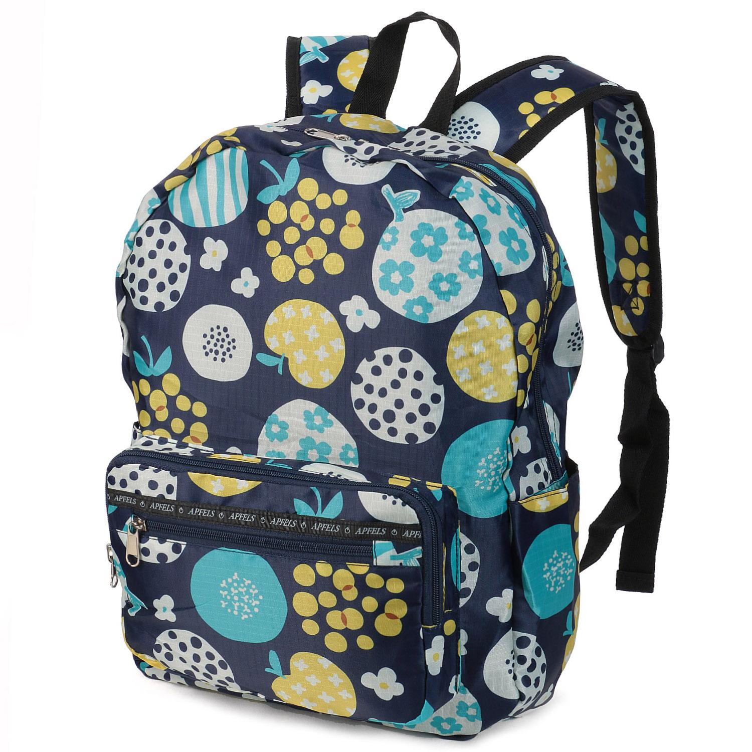Nordic-pattern compact backpack