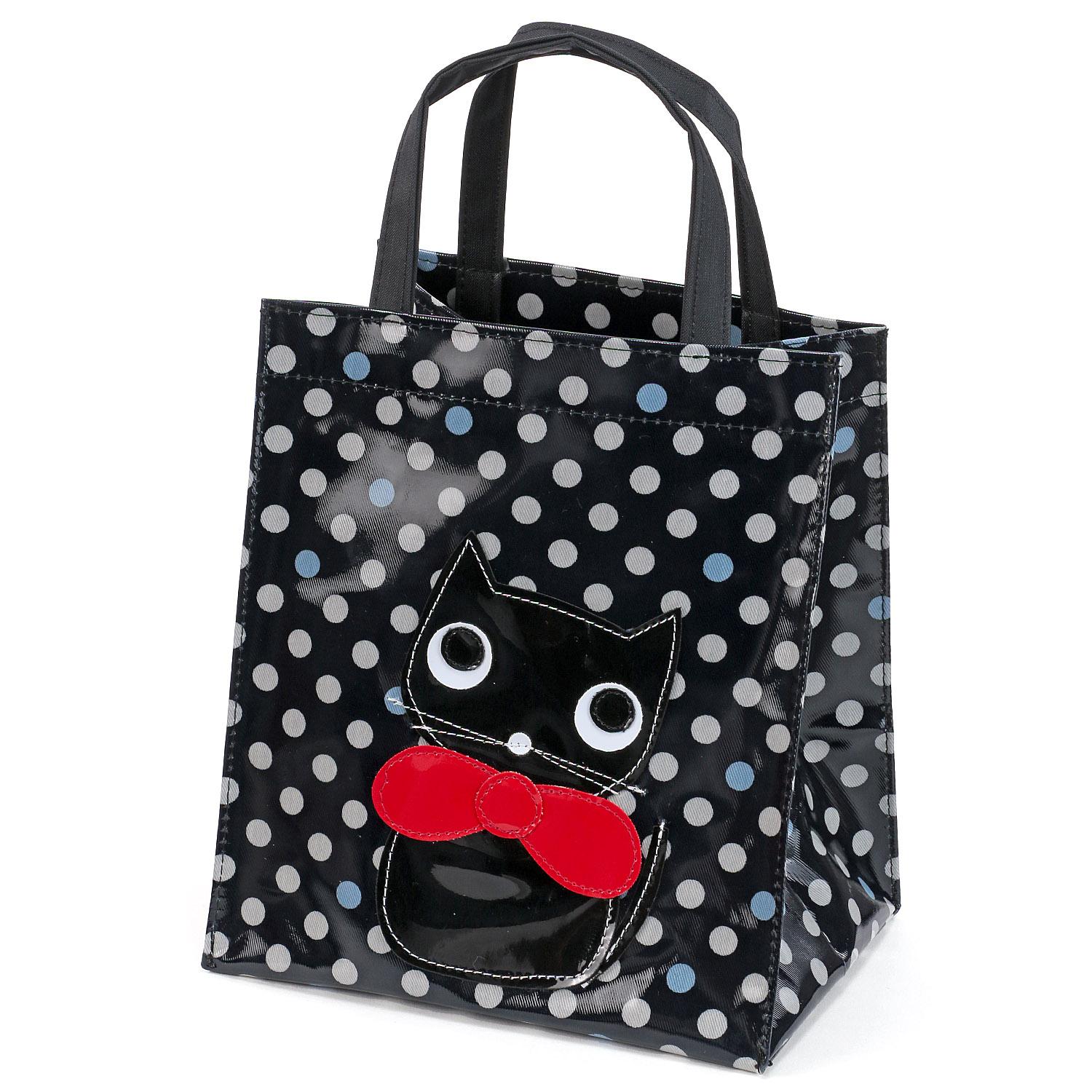 Ribbon Cat Dot Pattern Side Bag