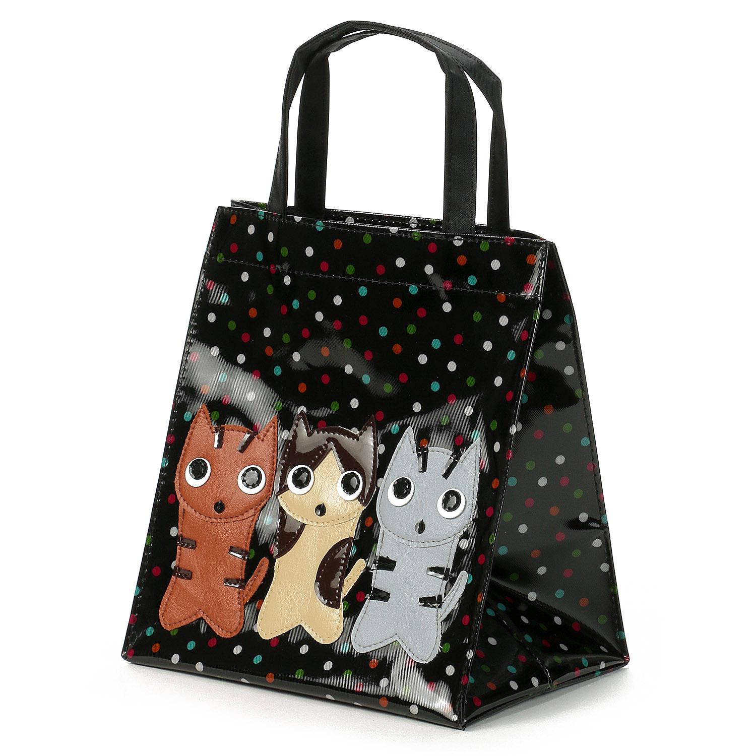 3 Cats Colorful Dot Side Bag