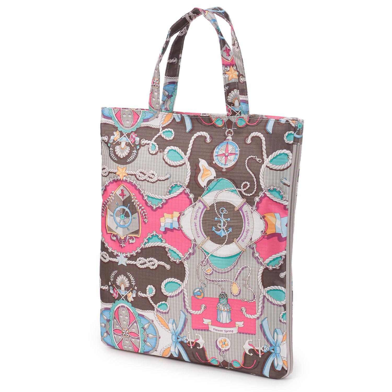 Anchor and Rope Pattern A4 Expandable Vertical Bag