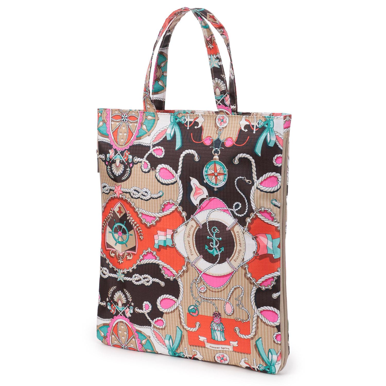 Anchor and Rope Pattern A4 Expandable Vertical Bag