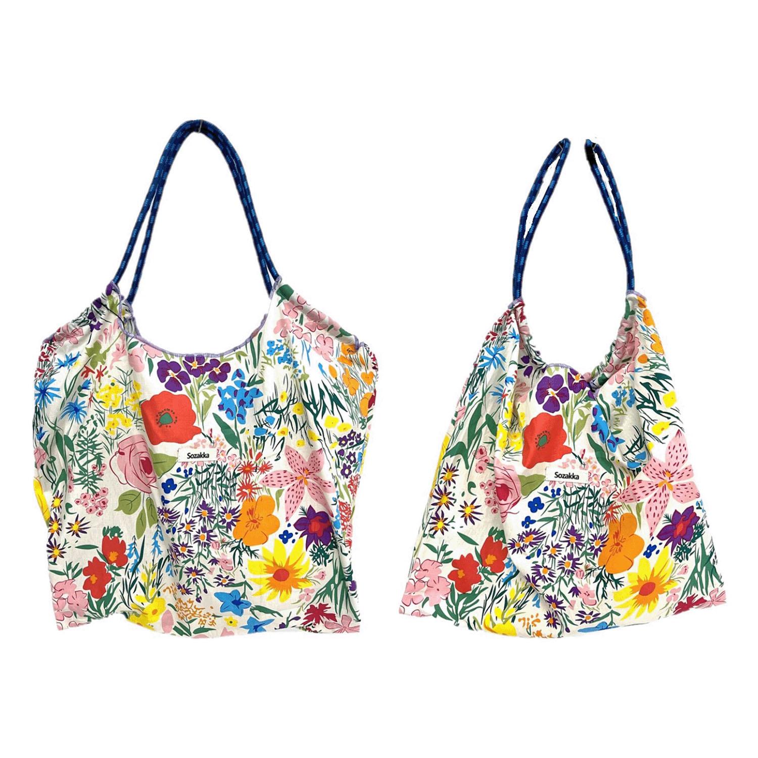 Printed 2-Way Tote Bag: Tropical