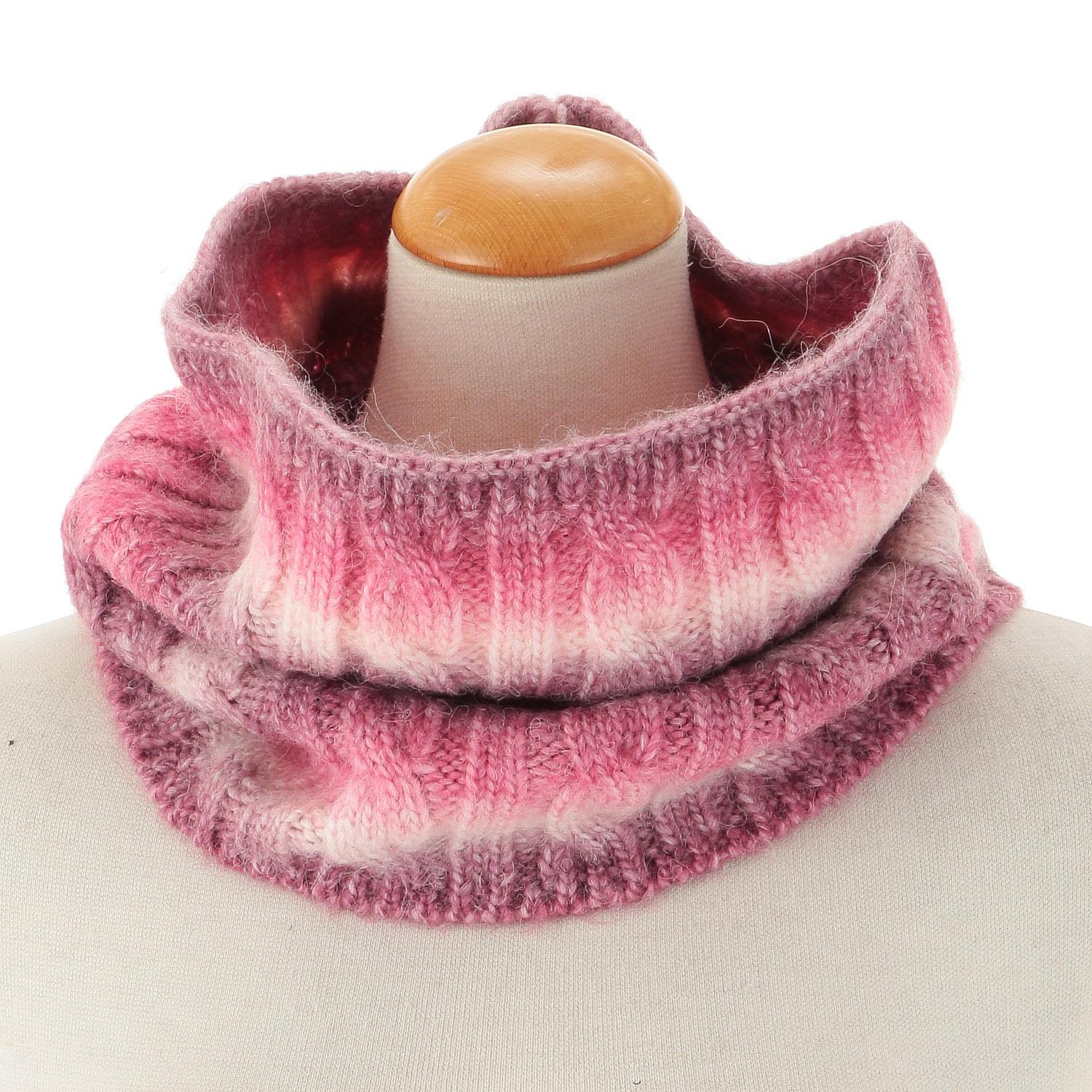 Gradient Knit Cable Neck Warmer