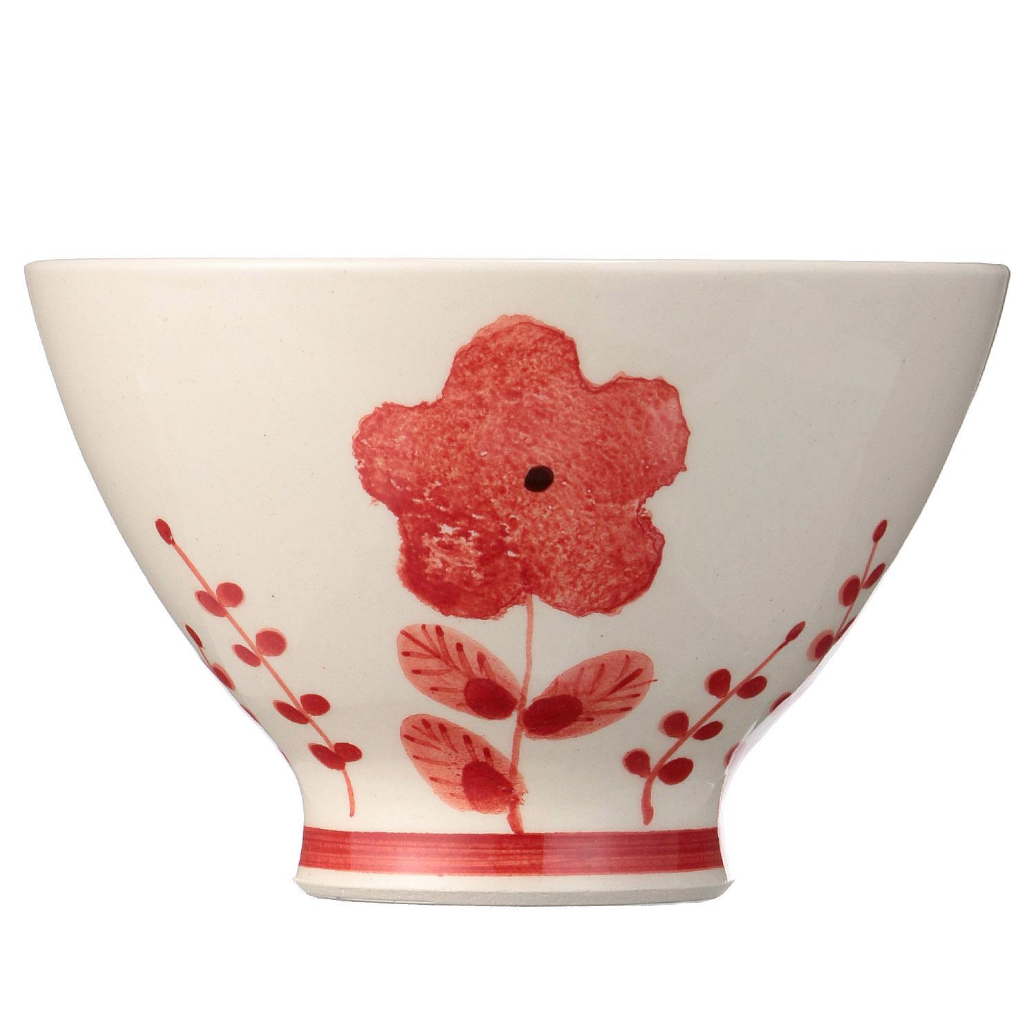 Tachibana Rice Bowl Teacup 02 Red Rice Bowl