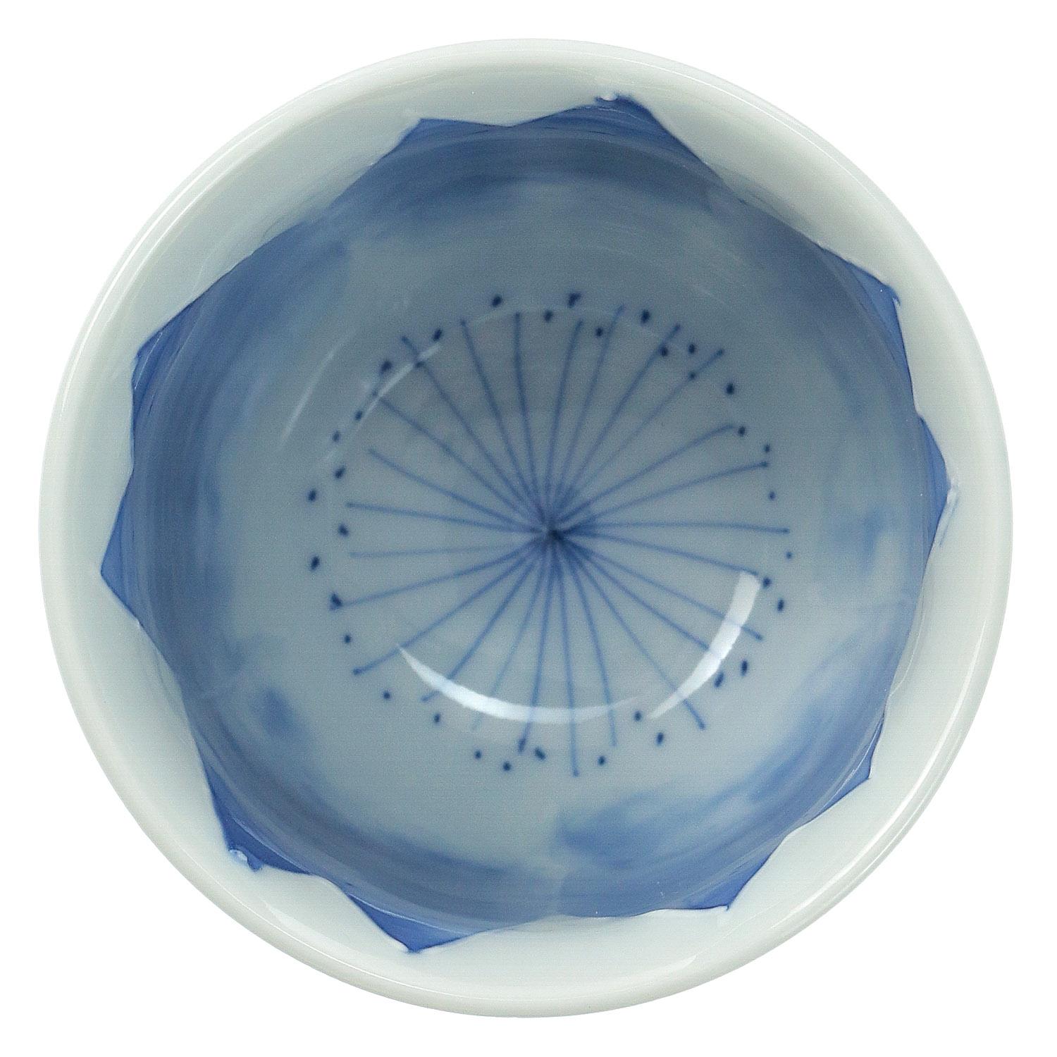 Kōrin Sakura Rice Bowl & Teacup (Large & Small)　03＿Teacup Blue (Large)