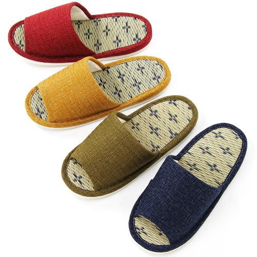 Cross-Pattern Tatami Slippers S