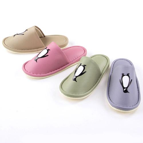Penguin Synthetic Leather Slippers