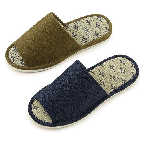 Cross Pattern Tatami-Style Slippers 3L