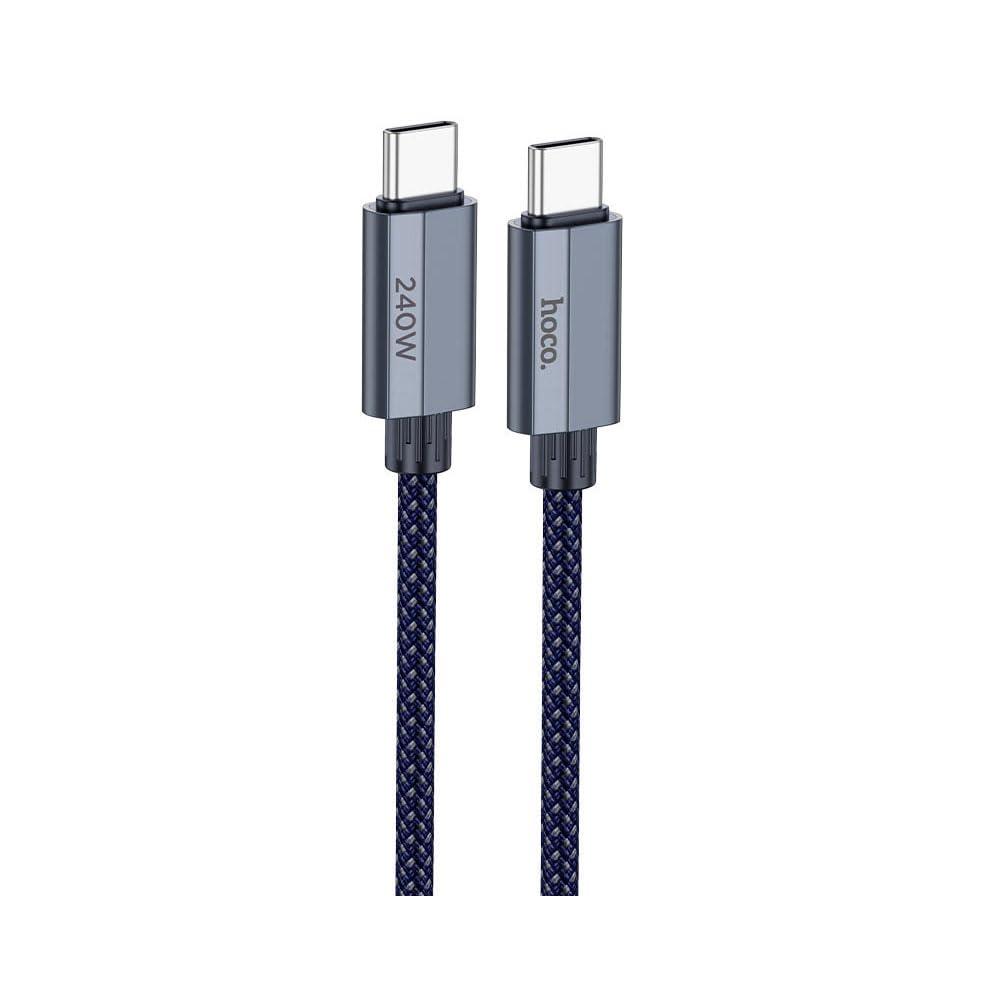 hoco. U134 PD240W Type-C Cable Max PD240W (48V/5A) Fast Charge Mesh Dark Blue U134-CC-DB