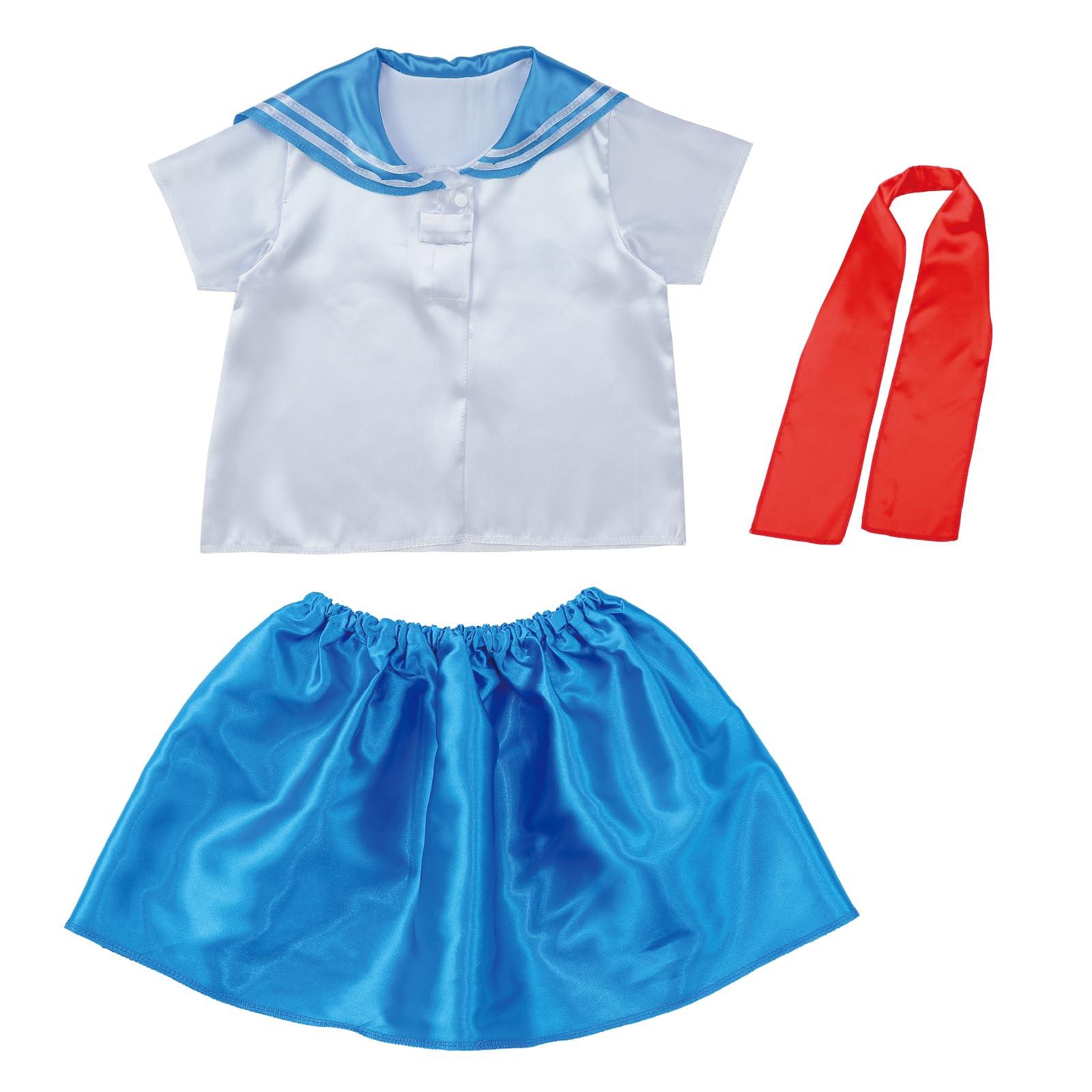 Kids Cosplay Costume Sailor Uniform Blue × Red
