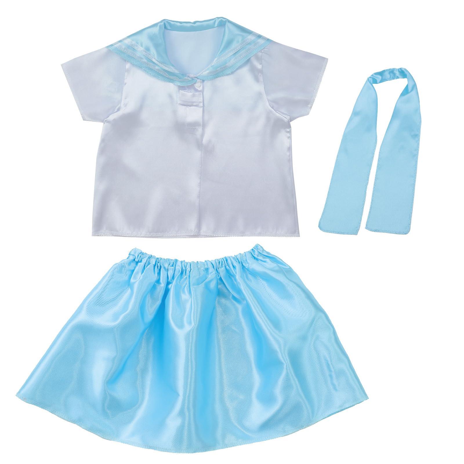 Kids Cosplay Costume Sailor Uniform Light Blue × Light Blue