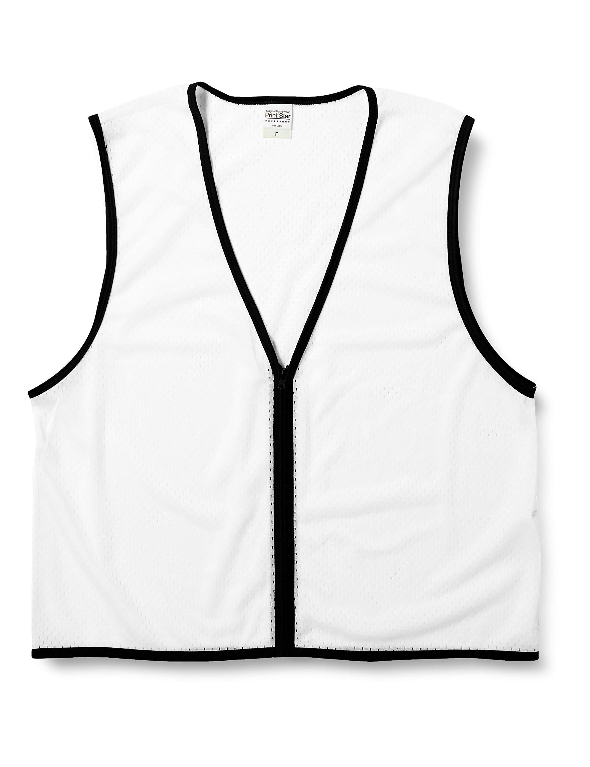 [Printstar] Tops Zip-Up Bibs 00036-ZBS Men's White Japan F-(FREE Size)