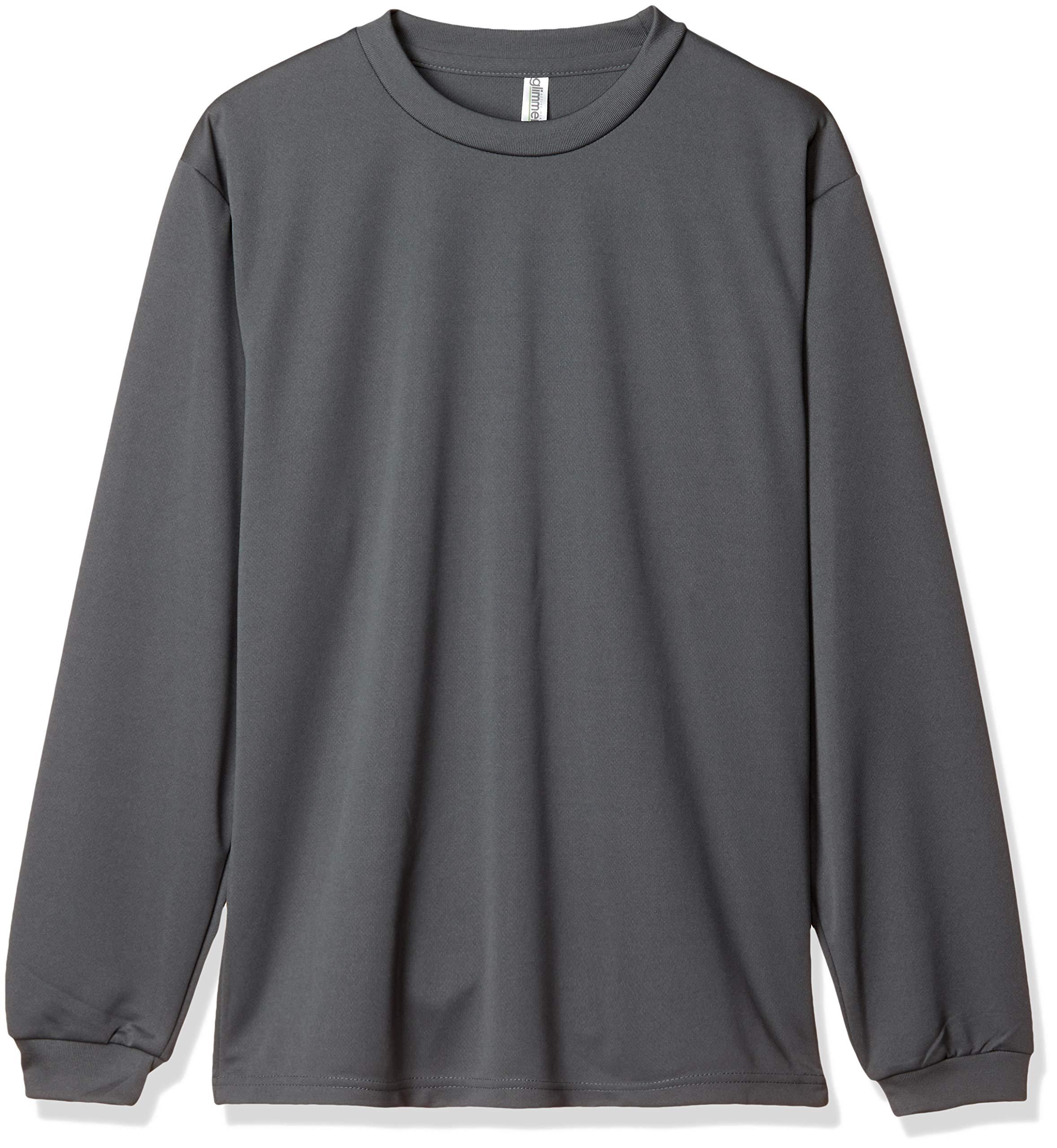 [Glimmer] Long Sleeve 4.4 oz Dry Long Sleeve T-Shirt [UV Protection] Dark Gray Japan 4L (-)