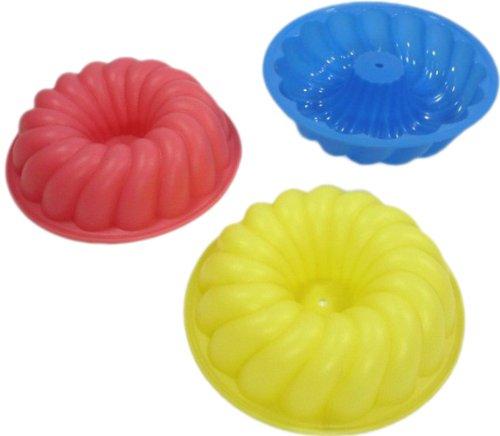Eurokitchen Silicone Mold Mini Bundt Kouglof, Kringle, Twister Set of 3 LEXCAK41704ST