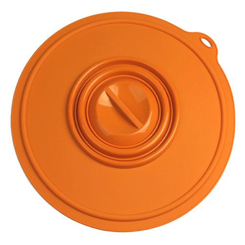 Eurokitchen Silicone Cover Large Size Silicone Lid for Use as Wrap, Pot Lid, or Drop Lid Orange SILKTS6111711O