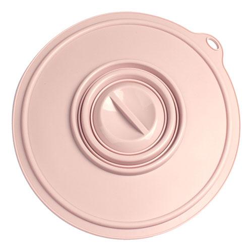 Eurokitchen Silicone Cover Large Size Silicone Lid for Use as Wrap, Pot Lid, or Drop Lid Pastel Pink SILKTS611711PK