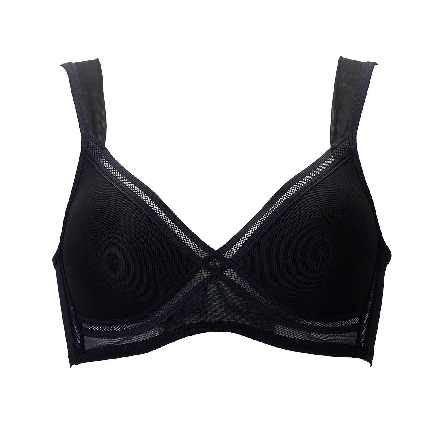 [Lucian] Cross Mesh Breathable Moisture-Wicking Quick-Dry Half Top Women's 24WFB663 Black