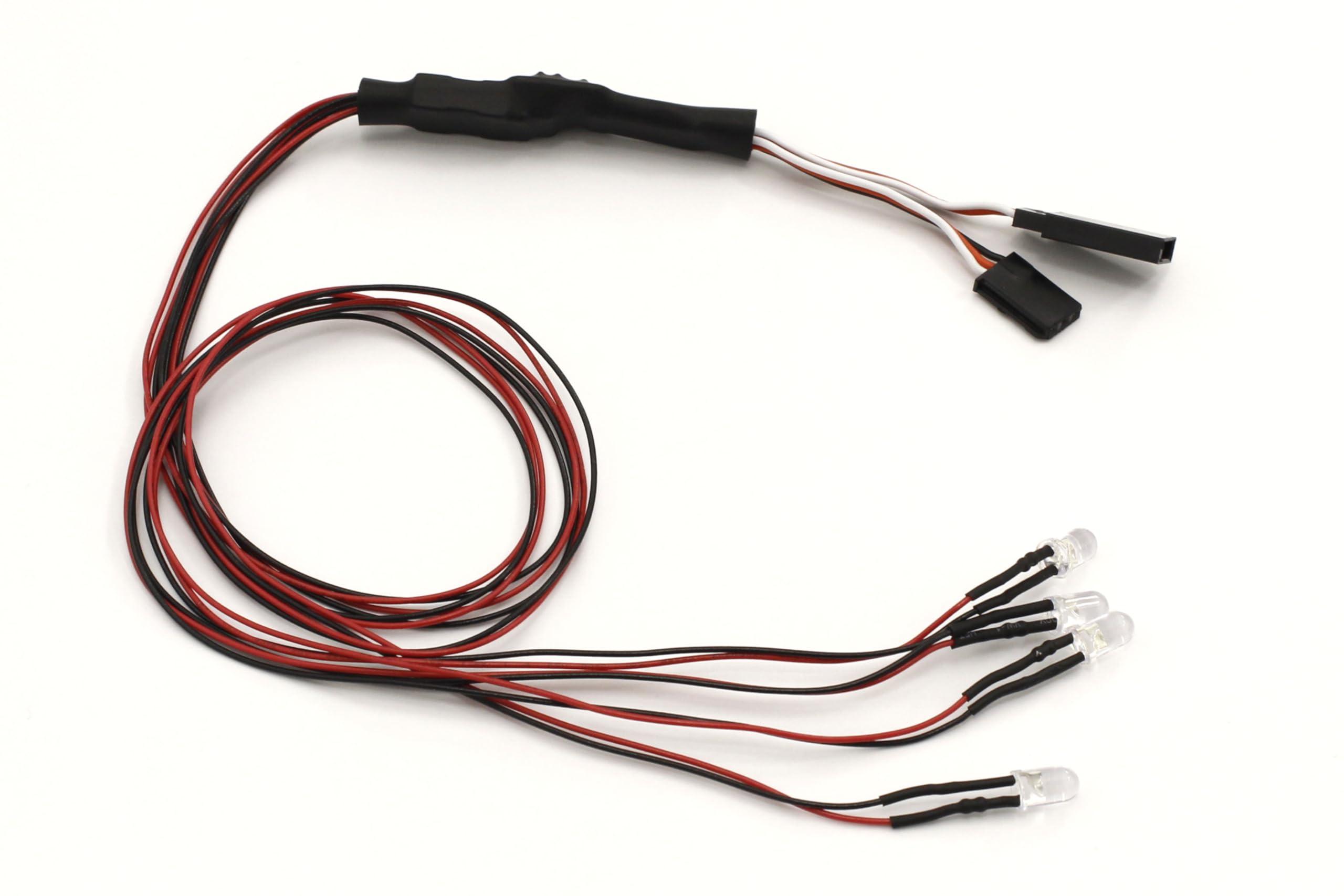 LED Light Unit (Φ5/4-light/L=400/Clear & Red)