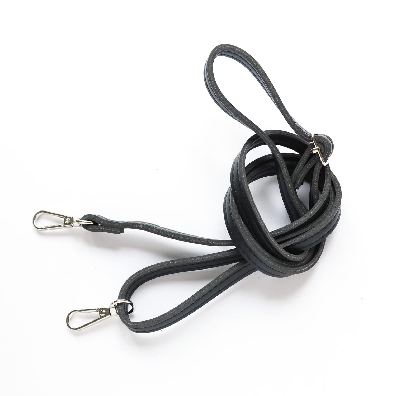 Nippon Chuko Synthetic Smooth Leather Shoulder Strap Black Width 10mm Length 120cm 1 Piece MAW63-B Craft Supplies Bag Materials Shoulder Strap