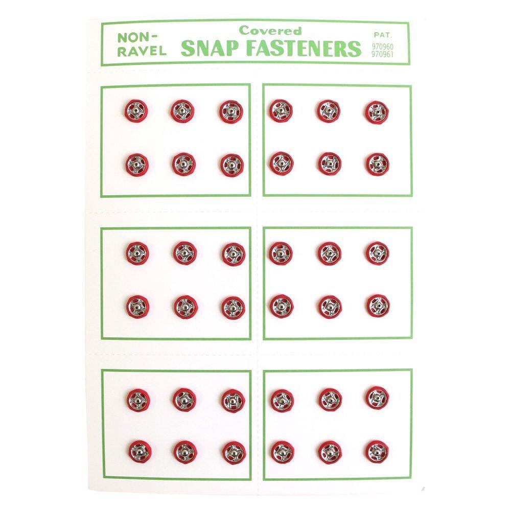 Nippon Chuko NBK Silk Snap Button 36-Piece Pack φ7mm Red FSLK-7-25