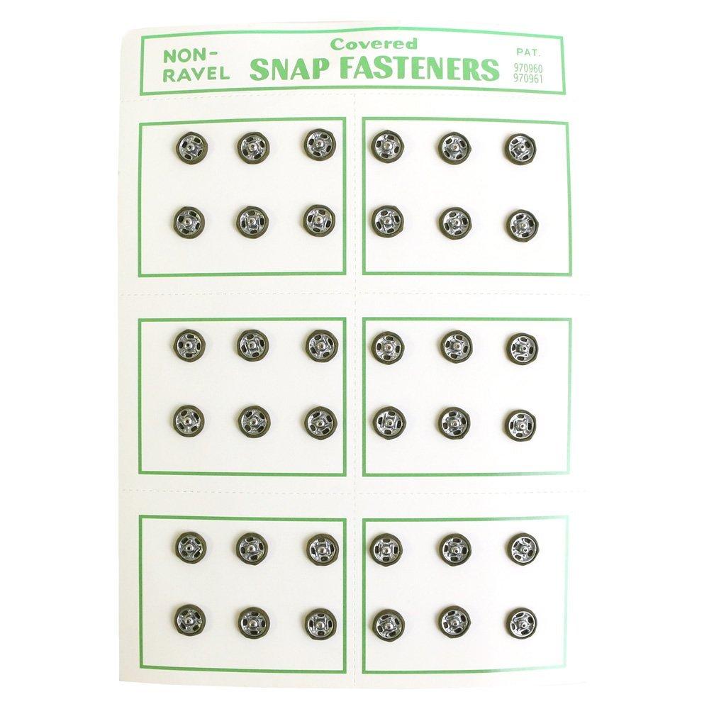 Nippon Chuko NBK Silk Snap Button 36-Piece Set φ7mm Moss Green FSLK-7-66