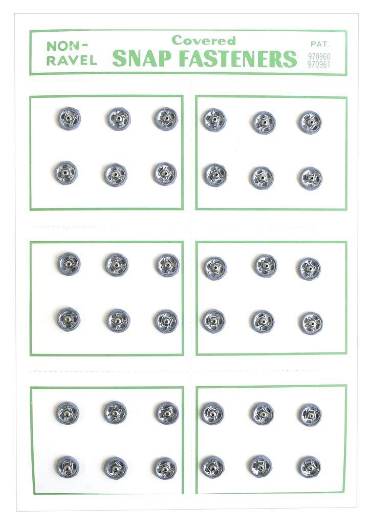 Nippon Chuko NBK Silk Snap Buttons 36-Piece Pack φ7mm Gray FSLK-7-2