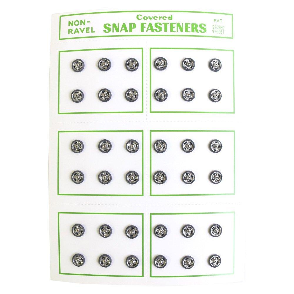 Nippon Chuko NBK Silk Snap Buttons 36-Piece Pack φ7mm Dark Gray FSLK-7-75