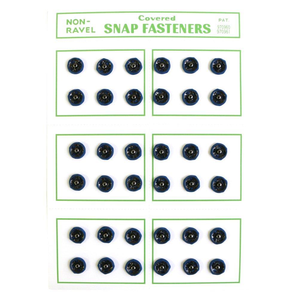 Nippon Chuko NBK Silk Snap Buttons 36-Piece Pack φ8mm Dark Navy FSLK-8-58